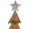 46" LED Lighted Bronze Gold Finish Mesh Christmas Tree Outdoor Decoration